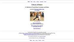 Снимак екрана www.libraryofdance.org