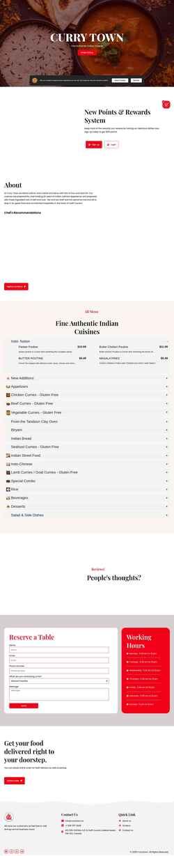 Screenshot currytown.ca