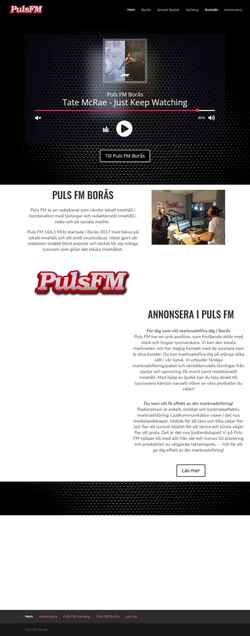 Screenshot pulsfm.se