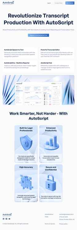 Zrzut ekranu www.autoscript.ai