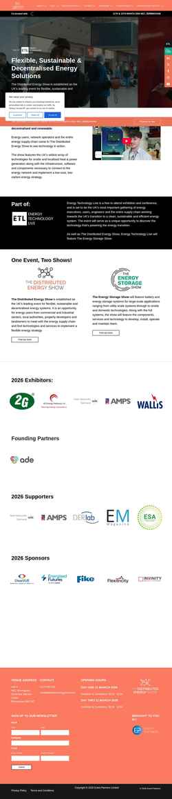 Screenshot distributedenergyshow.com