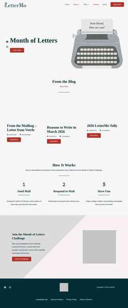 Снимак екрана lettermo.com