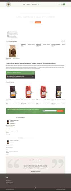 Screenshot thaiorganiccoffee.com