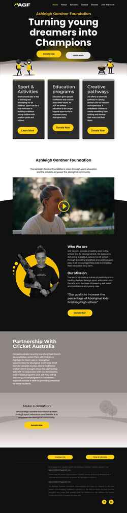 Screenshot ashgfoundation.com