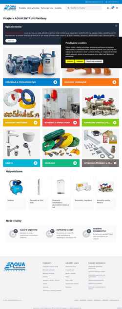 Screenshot www.aquacentrum.sk