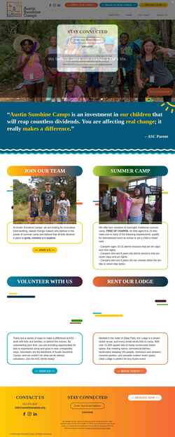 Captura de pantalla www.sunshinecamps.org
