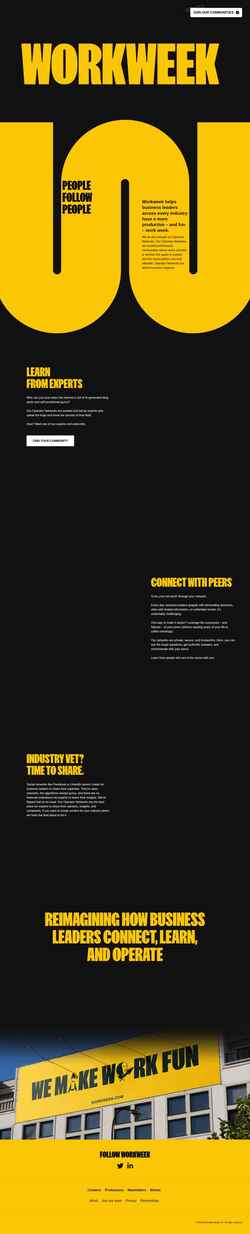 Captura de pantalla workweek.com