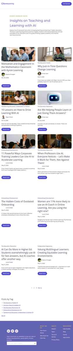 Screenshot blog.kyronlearning.com