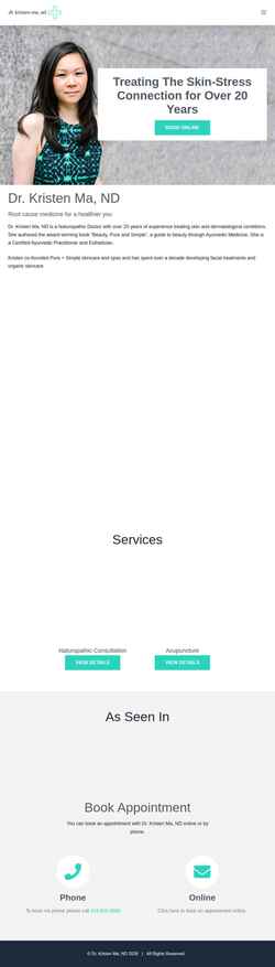 Screenshot kristenma.ca