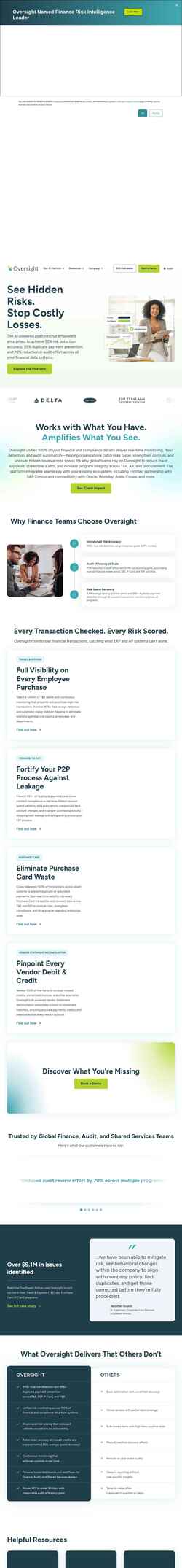 Screenshot www.oversight.com