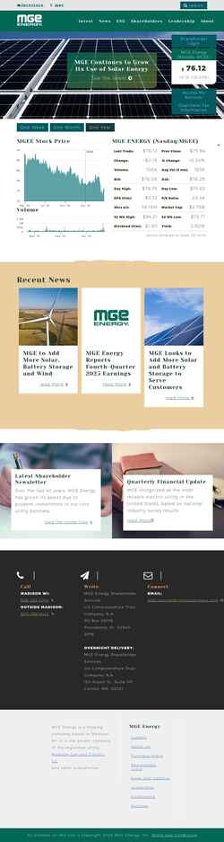 Screenshot www.mgeenergy.com