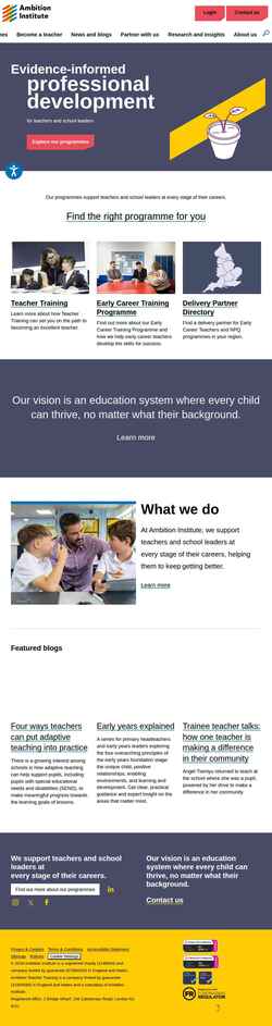 Скриншот www.ambition.org.uk