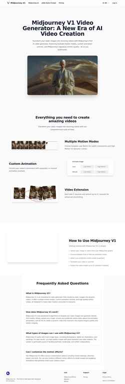 Screenshot midjourneyv1.com