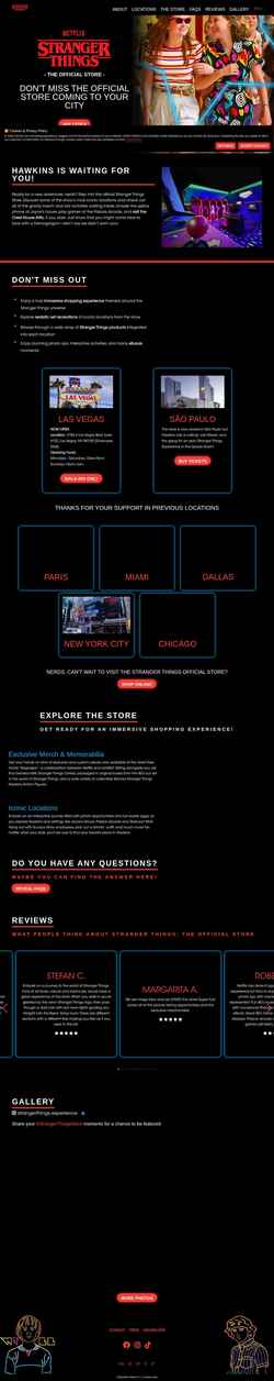 Schermafbeelding strangerthings-store.com