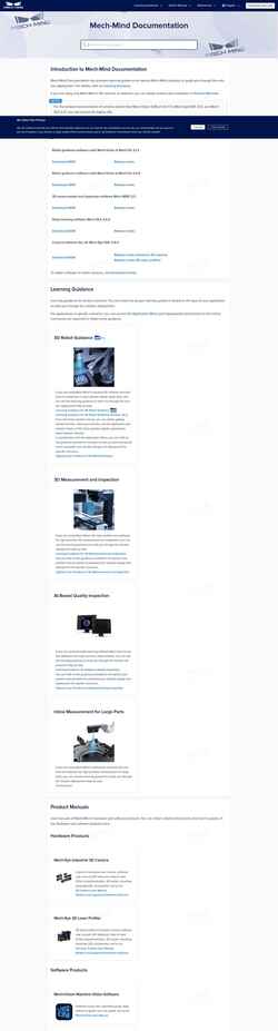 Schermata docs.mech-mind.net