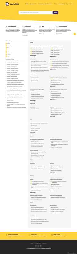 Στιγμιότυπο οθόνης support.encodian.com