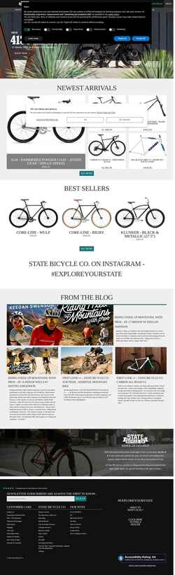 Captura de pantalla www.statebicycle.com