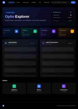Screenshot explore.optioblockchain.com