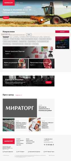 Captura de tela miratorg.ru