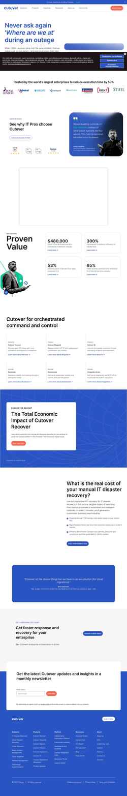 Екранна снимка cutover.com
