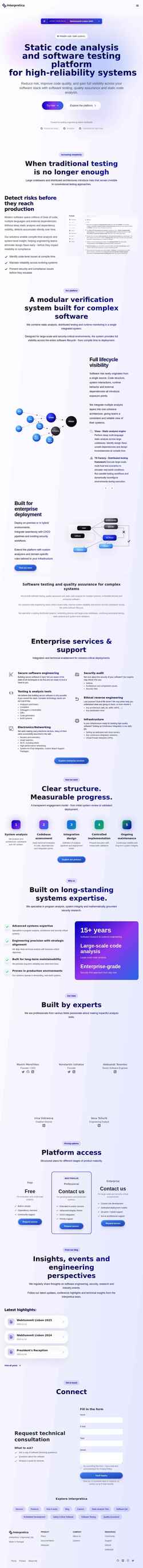Zrzut ekranu interpretica.io