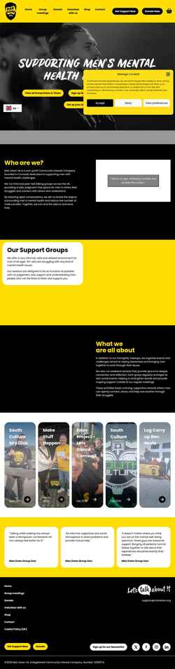 Screenshot mandown.org