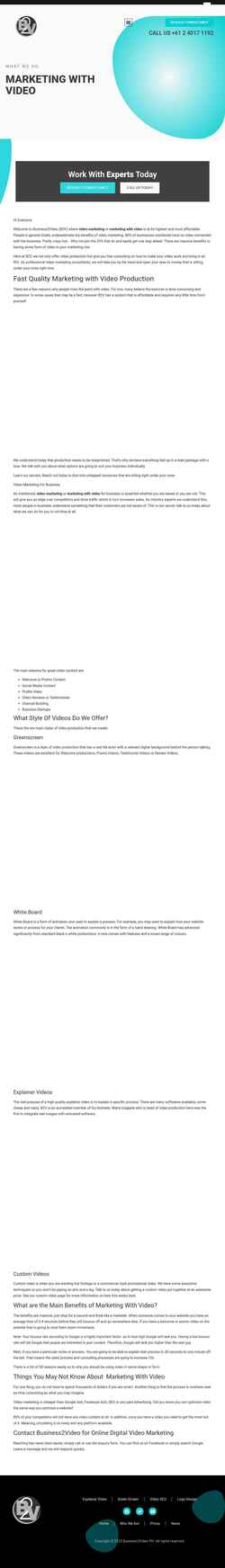 Screenshot business2video.com