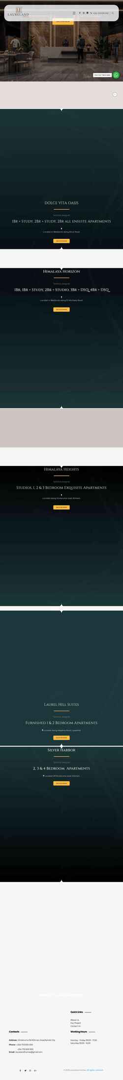 Screenshot laurelandhomes.com