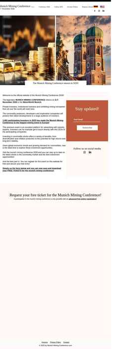 Screenshot www.munich-mining-conference.com