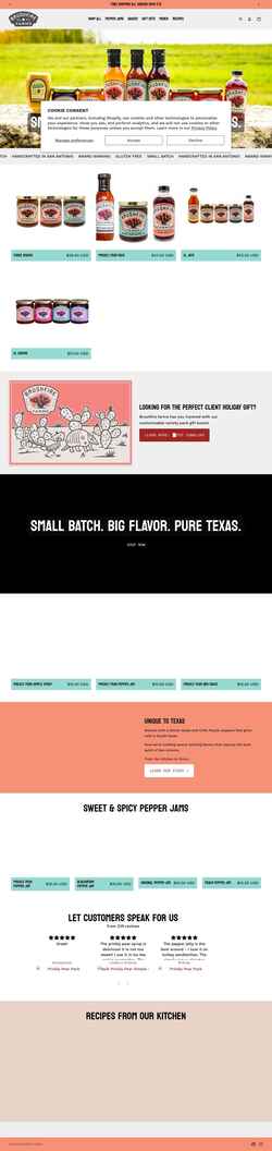 Screenshot www.brushfirefarms.com