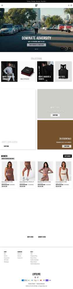 Screenshot lyftlyfeapparel.com