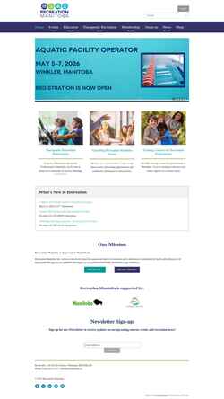 Screenshot recreationmb.ca