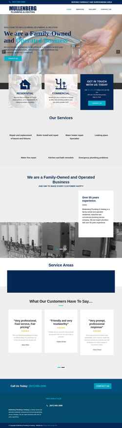 Screenshot mullenbergplumbing.com