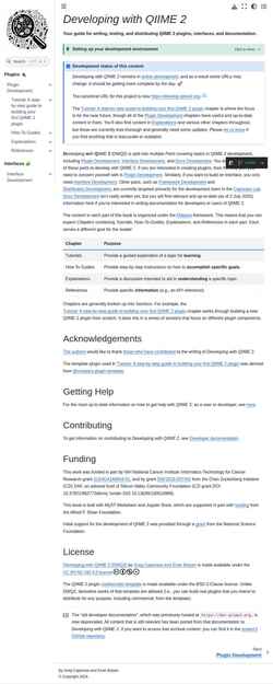 Screenshot develop.qiime2.org