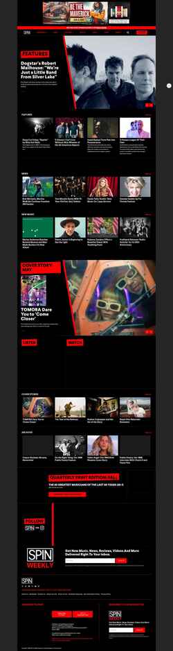 Screenshot www.spinmagazine.com