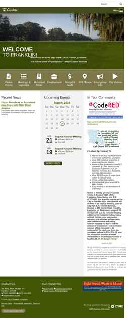 Screenshot www.franklin-la.com