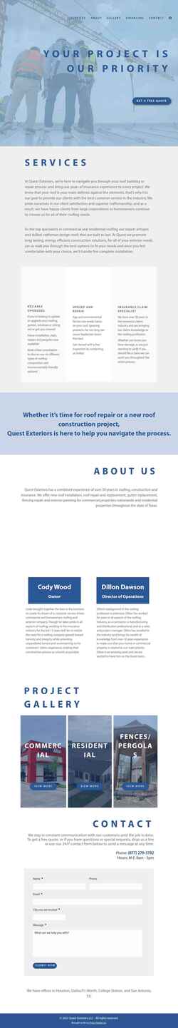 Screenshot questexteriorsllc.com