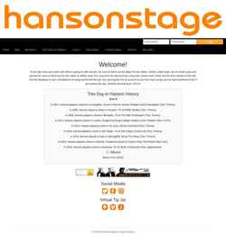 Schermafbeelding www.hansonstage.com