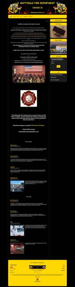 Screenshot mattydalefire.com
