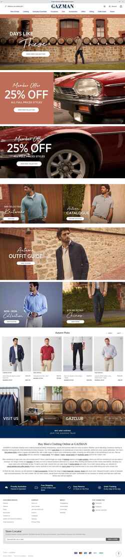 Снимак екрана www.gazman.com.au