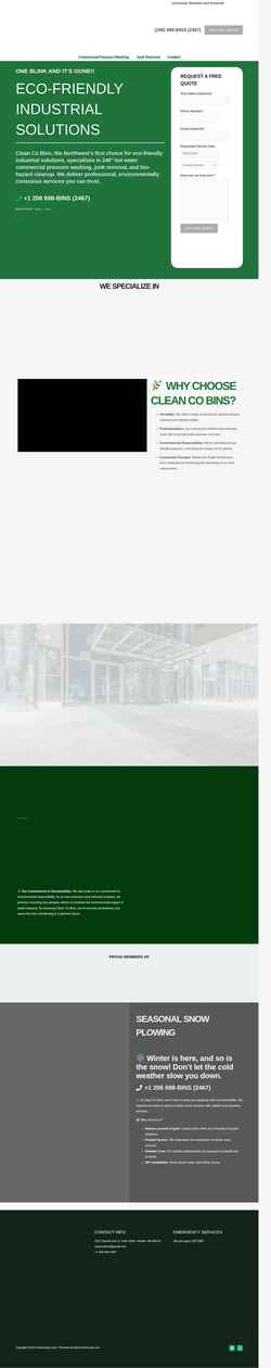 Screenshot cleancobins.com