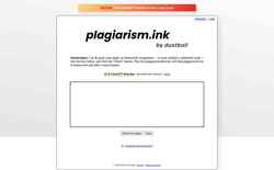 Screenshot plagiarism.ink