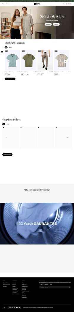 Screenshot www.cutsclothing.com