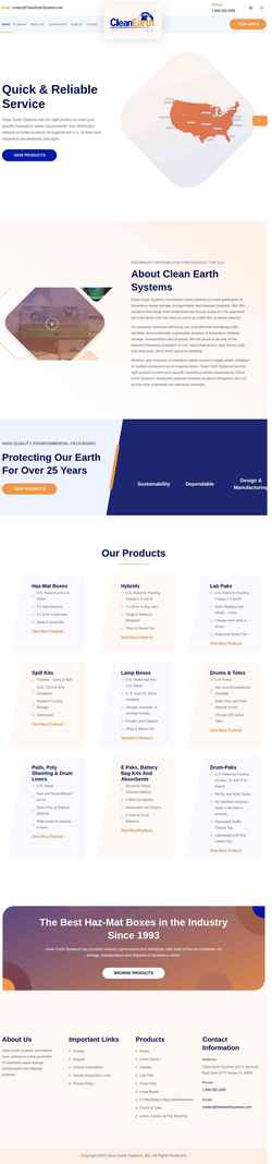 Screenshot cleanearthsystems.com