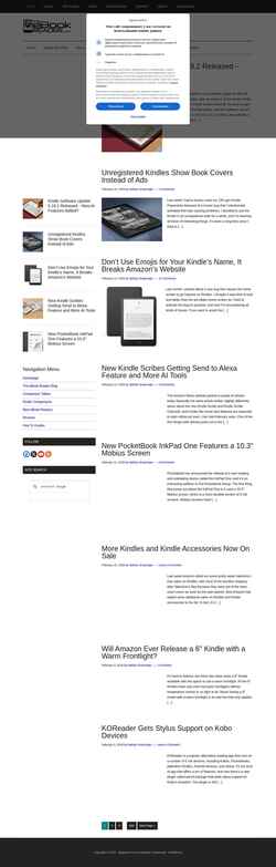 Posnetek zaslona blog.the-ebook-reader.com
