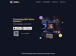 Schermafbeelding www.talkin.com.cn