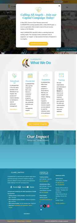 Screenshot www.clarematrix.org