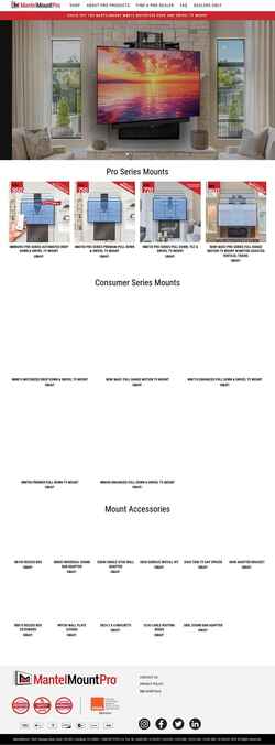 Screenshot mantelmountpro.com