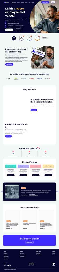 Screenshot www.perkbox.com