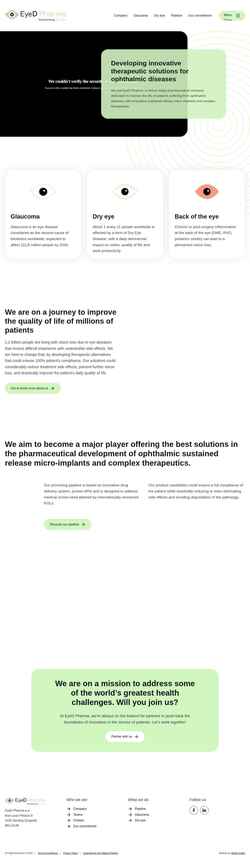 Zrzut ekranu www.eyedpharma.com